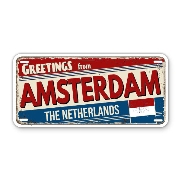 Greetings from Amsterdam The Netherlands Sticker