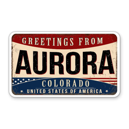 Greetings From Aurora Colorado Sticker