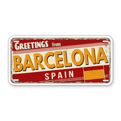 Greetings from Barcelona Spain Sticker
