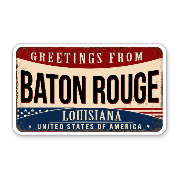Greetings From Baton Rouge Louisiana Sticker