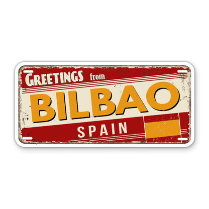 Greetings from Bilbao Spain Sticker