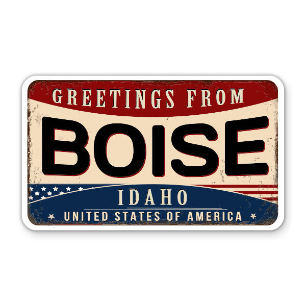 Greetings From Boise Idaho Sticker