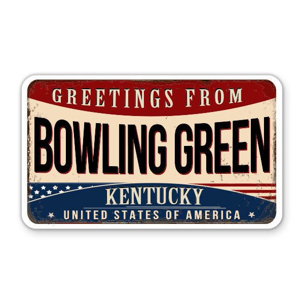 Greetings From Bowling Green Kentucky Sticker