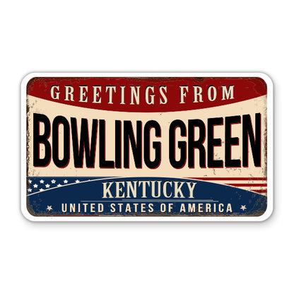 Greetings From Bowling Green Kentucky Sticker