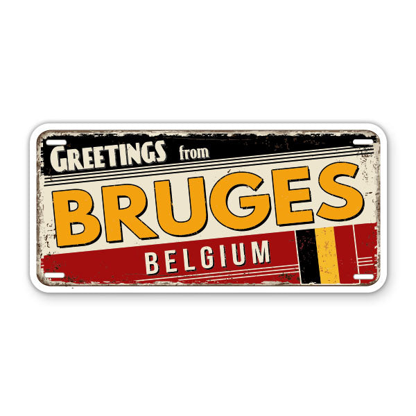 Greetings from Bruges Belgium Sticker