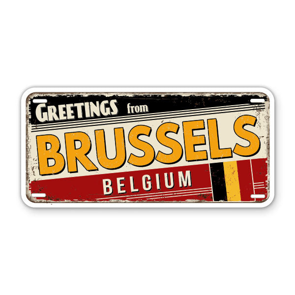 Greetings from Brussels Belgium Sticker