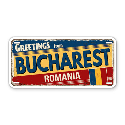 Greetings from Bucharest Romania Sticker