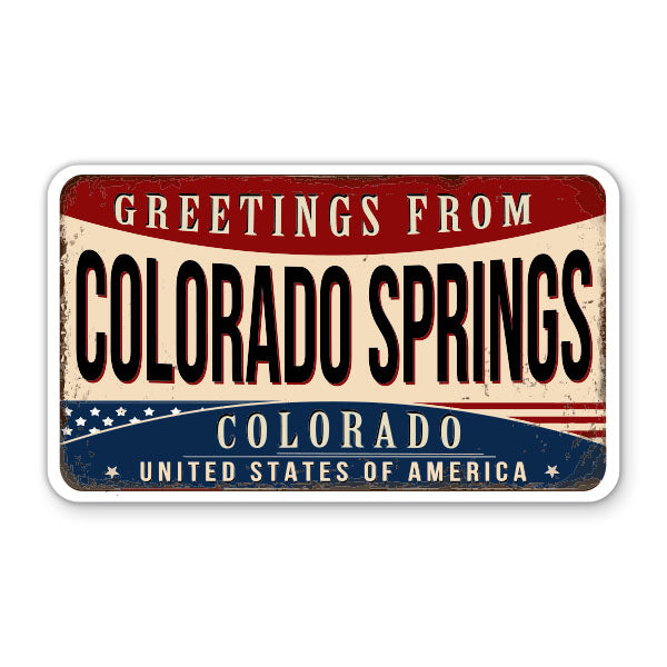 Greetings From Colorado Springs Colorado Sticker