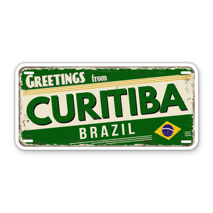 Greetings from Curitiba Brazil Sticker