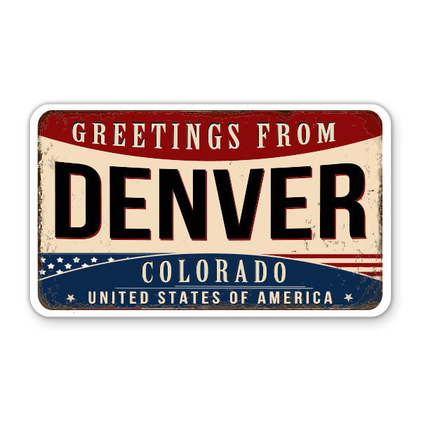 Greetings From Denver Colorado Sticker