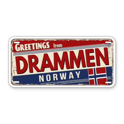 Greetings from Drammen Norway Sticker