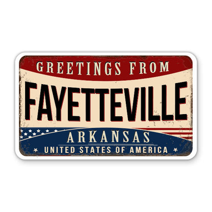 Greetings From Fayetteville Arkansas Sticker