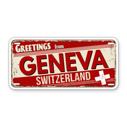 Greetings from Geneva Switzerland Sticker