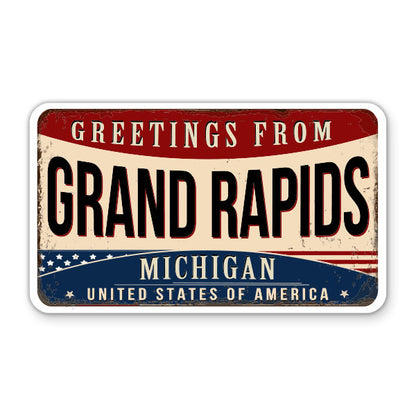 Greetings From Grand Rapids Michigan Sticker