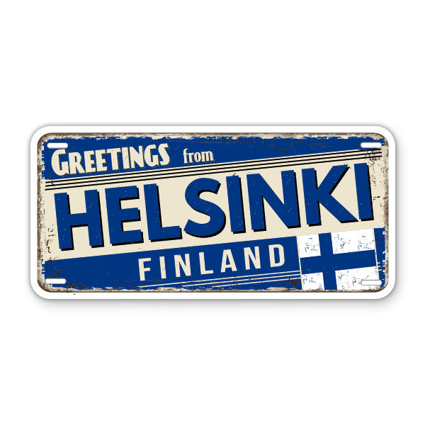 Greetings from Helsinki Finland Sticker