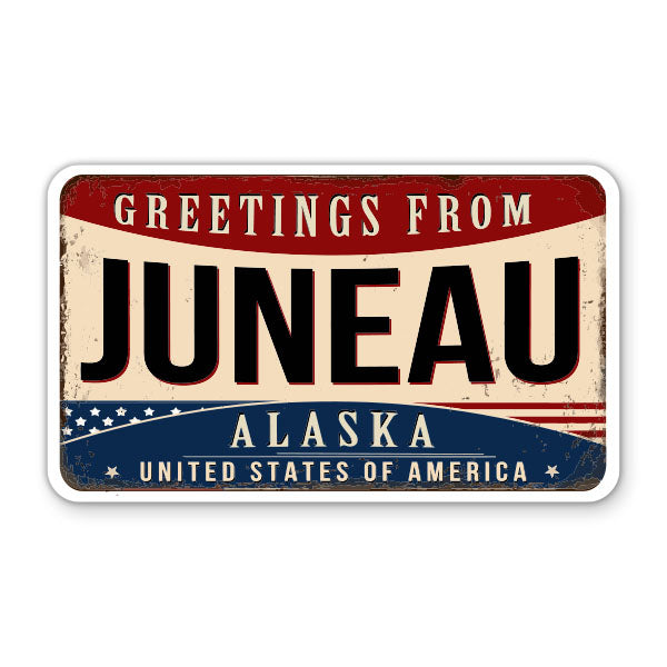Greetings From Juneau Alaska Sticker