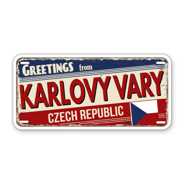 Greetings from Karlovy Vary Czech Republic Sticker