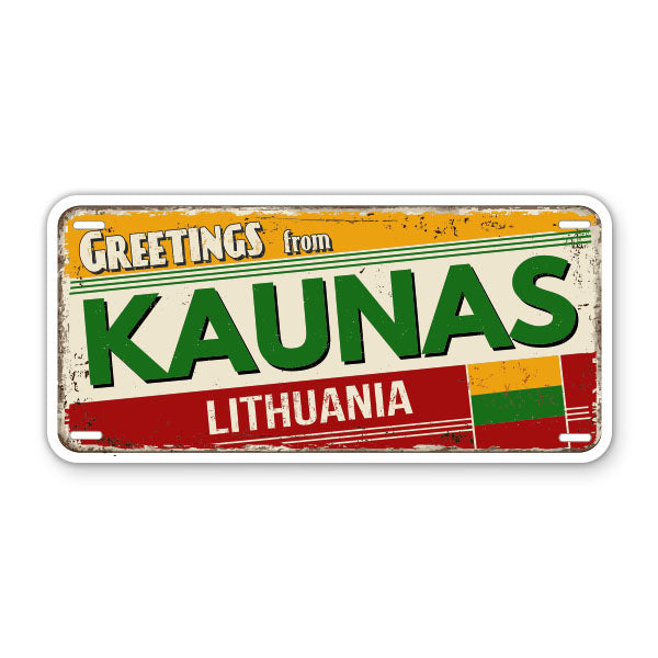 Greetings from Kaunas Lithuania Sticker