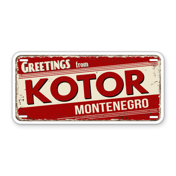 Greetings from Kotor Montenegro Sticker
