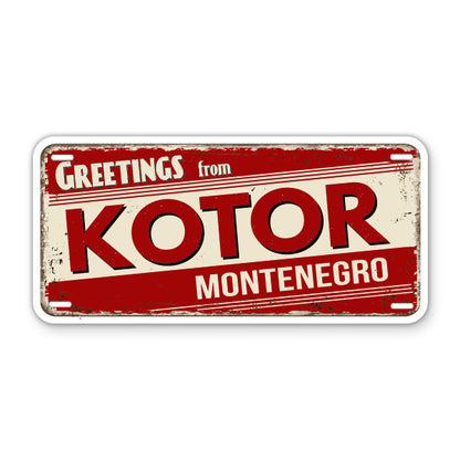 Greetings from Kotor Montenegro Sticker