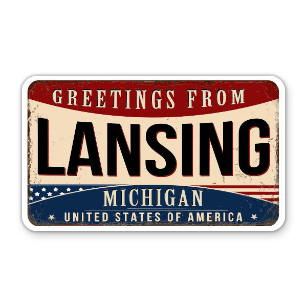 Greetings From Lansing Michigan Sticker