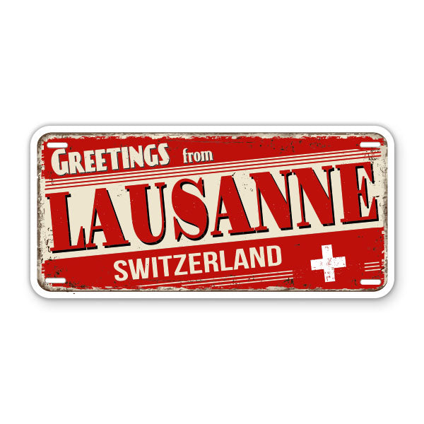 Greetings from Lausanne Switzerland Sticker