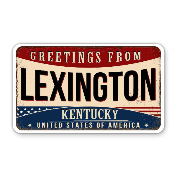 Greetings From Lexington Kentucky Sticker