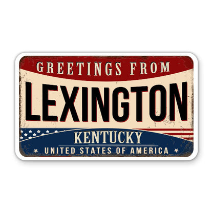 Greetings From Lexington Kentucky Sticker