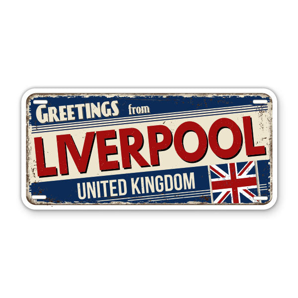 Greetings from Liverpool United Kingdom Sticker
