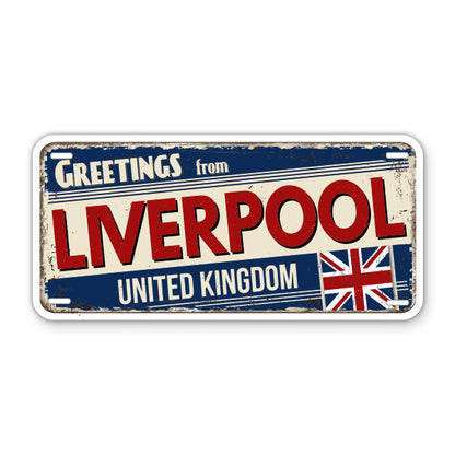 Greetings from Liverpool United Kingdom Sticker