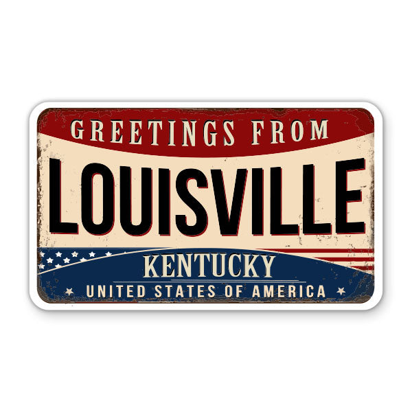 Greetings From Louisville Kentucky Sticker