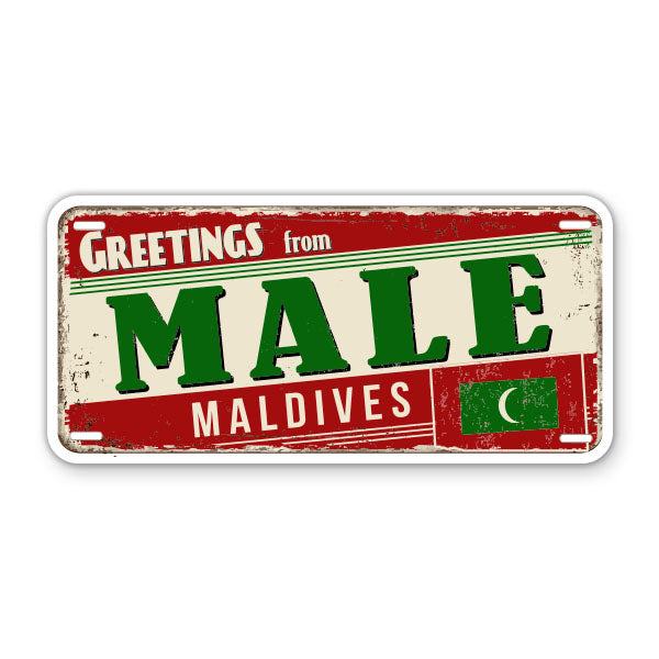Greetings from Male Maldives Sticker