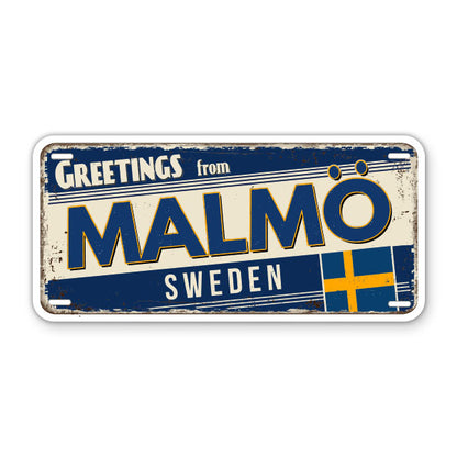 Greetings from Malmo Sweden Sticker