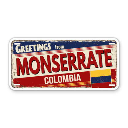 Greetings from Monserrate Colombia Sticker