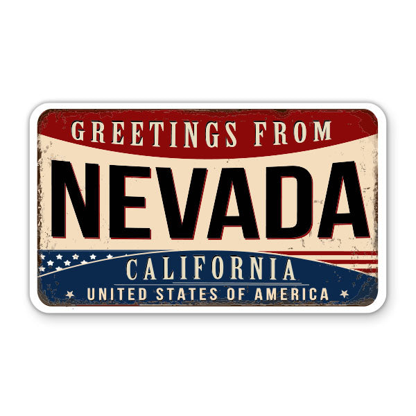 Greetings From Nevada California Sticker