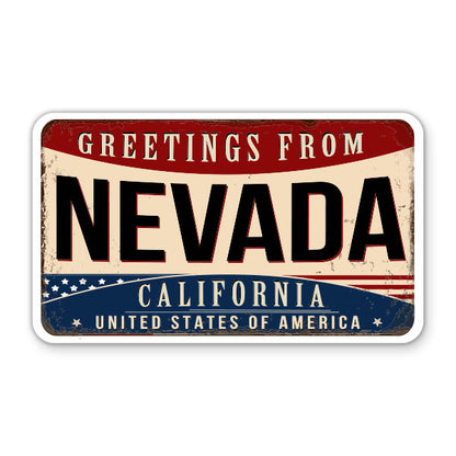 Greetings From Nevada California Sticker