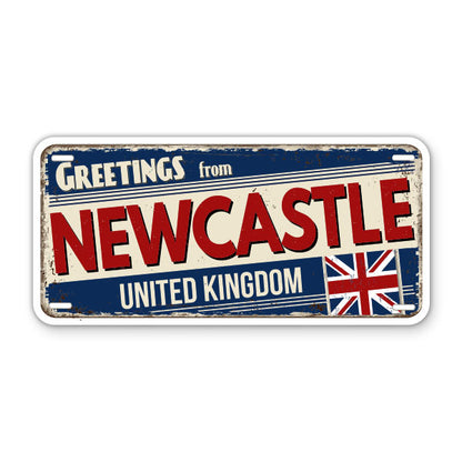 Greetings from New Castle United Kingdom Sticker