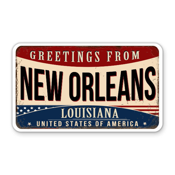 Greetings From New Orleans Louisiana Sticker