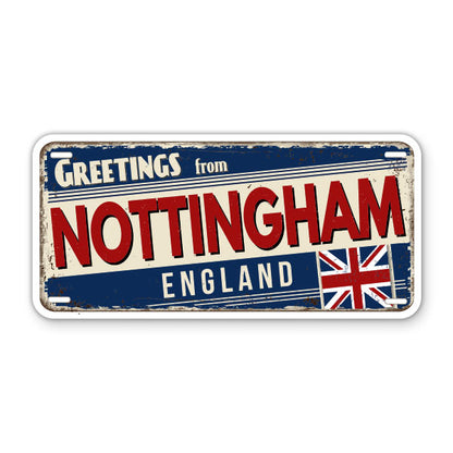 Greetings from Nottingham England Sticker