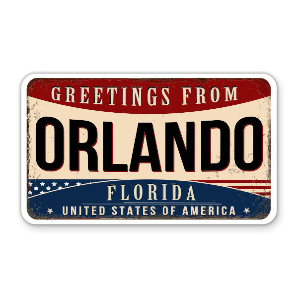Greetings From Orlando Florida Sticker