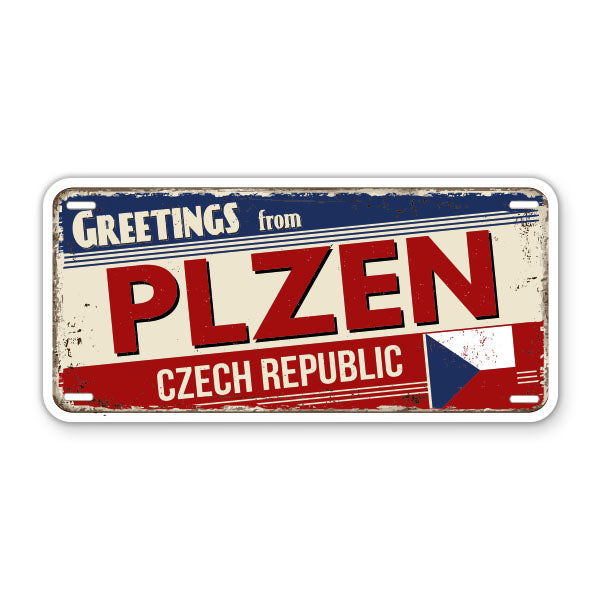 Greetings from Plzen Czech Republic Sticker