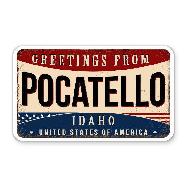 Greetings From Pocatello Idaho Sticker