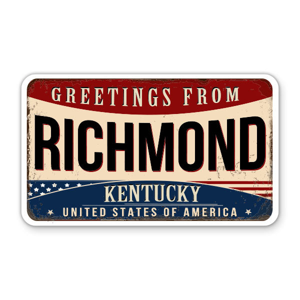 Greetings From Richmond Kentucky Sticker