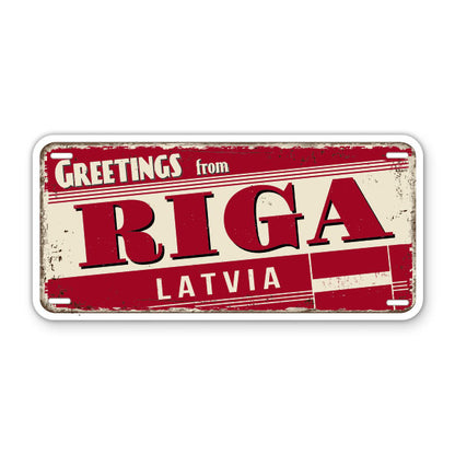 Greetings from Riga Latvia Sticker