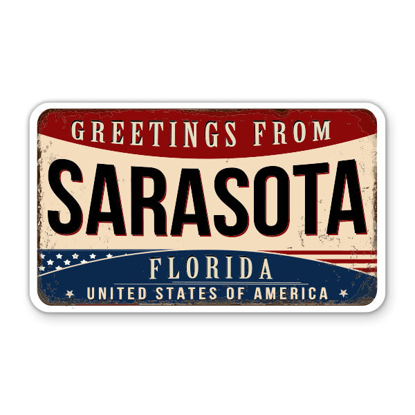 Greetings From Sarasota Florida Sticker