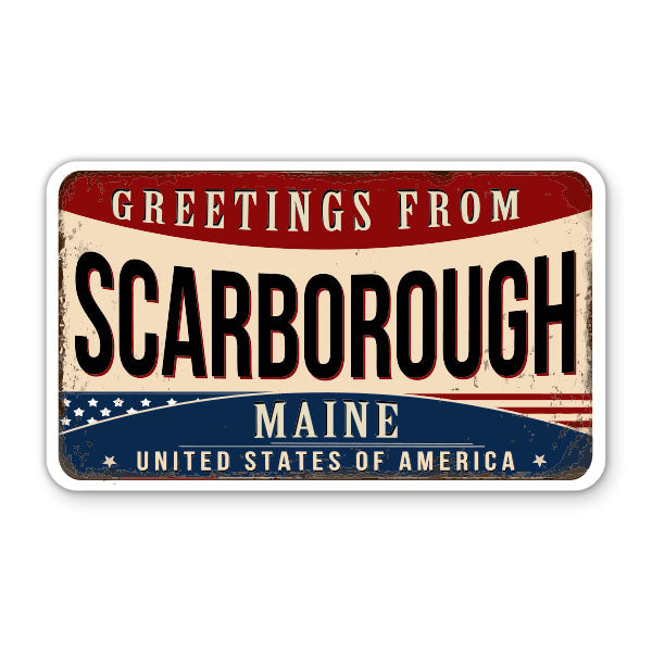 Greetings From Scarborough Maine Sticker