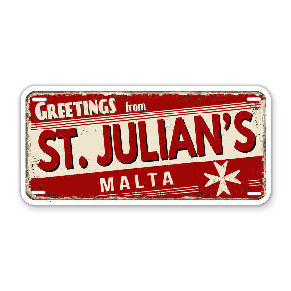Greetings from St Julians Malta Sticker