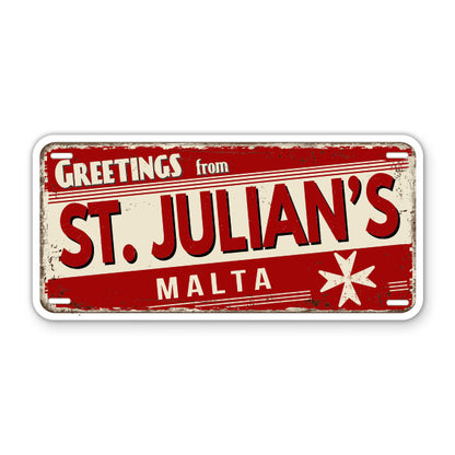 Greetings from St Julians Malta Sticker