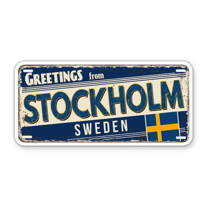 Greetings from Stockholm Sweden Sticker