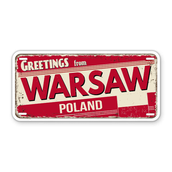 Greetings from Warsaw Poland Sticker